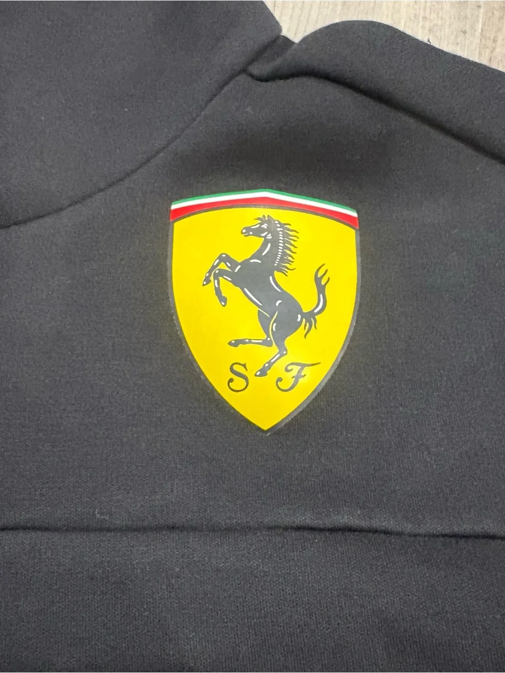 Puma Ferrari Race SDS Hoodie Black Red Men’s XL Pullover Sweatshirt
